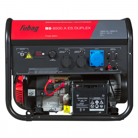 Бензиновый генератор Fubag BS 8500 A ES DUPLEX + Комплект колес и ручек + Масло универсальное Fubag Extra (SAE 10W40) в ПОДАРОК!
